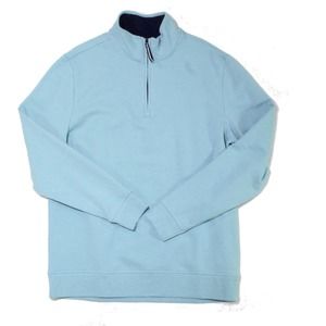 Club Room Mens Sweater Blue Size Large L Quarter-Zip Fleece Pullover